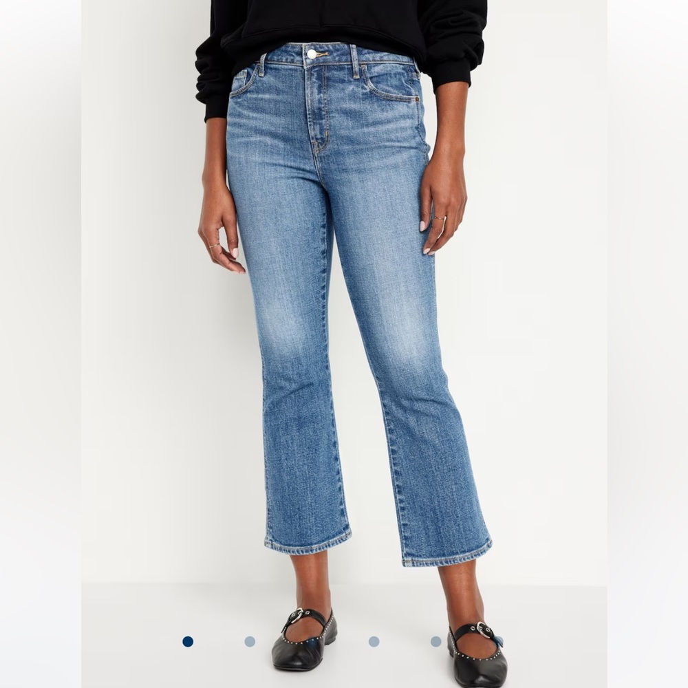 High-Waisted Vintage Crop Flare Jeans